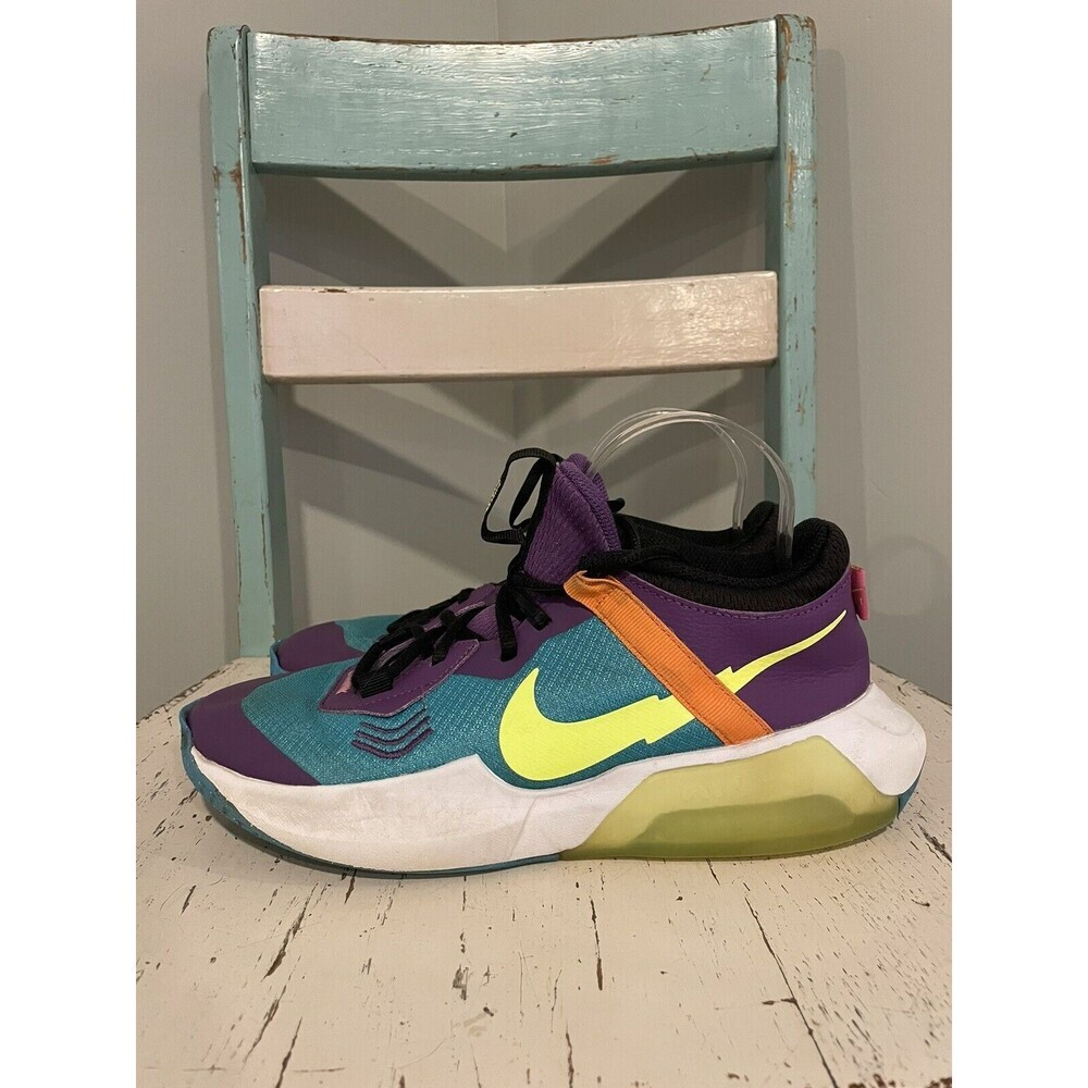 Nike‎ Air Zoom Crossover Basketball Youth Shoes Size 7 Teal Volt Purple Sneaker